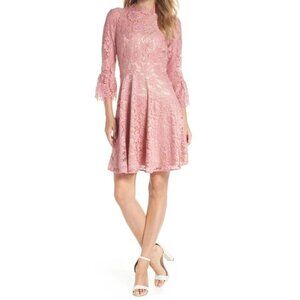 Eliza J Women's Bell Sleeve Lace Fit & Flare Dress in size 8 NWT MSRP $158